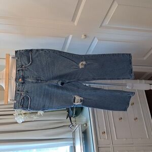 J.Crew Womens Demi Boot Crop Stretch Jeans Light Wash Distressed‎ Size 31